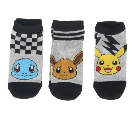 Pokémon Παιδικές κοντές Κάλτσες Για αγόρια σετ 3 ζευγάρια (40277grey) - Κάλτσες κοντές αγόρι