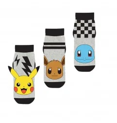 Pokémon Παιδικές κοντές Κάλτσες Για αγόρια σετ 3 ζευγάρια (40277grey) - Κάλτσες κοντές αγόρι