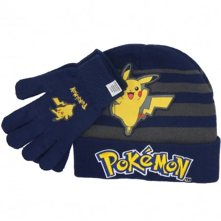 Pokémon Παιδικό Χειμωνιάτικο Σετ Σκουφάκι - Γάντια για αγορία (3611-POKnavy) - Σκούφοι-Γάντια -Κασκόλ