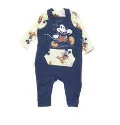 Βρεφικό Σετ Disney Baby Mickey Mouse – Μπλε Σαλοπέτα & Μακρυμάνικο Μπλουζάκι (DIS MFB 51 12 B617) - Χειμωνιάτικα / εποχιακά σετ