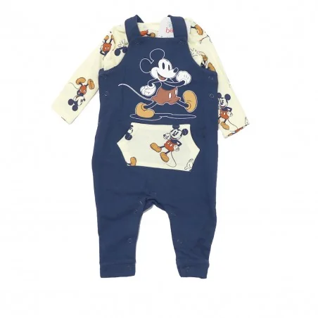 Βρεφικό Σετ Disney Baby Mickey Mouse – Μπλε Σαλοπέτα & Μακρυμάνικο Μπλουζάκι (DIS MFB 51 12 B617) - Χειμωνιάτικα / εποχιακά σετ