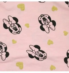 Βρεφικό Μακρυμάνικο Ζιπουνάκι Disney Baby Minnie Mouse – Ροζ με Χρυσές Καρδούλες (DIS MF 51 01 9628 W) - Μακρυμάνικα ζιπουνάκ...
