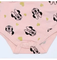Βρεφικό Μακρυμάνικο Ζιπουνάκι Disney Baby Minnie Mouse – Ροζ με Χρυσές Καρδούλες (DIS MF 51 01 9628 W) - Μακρυμάνικα ζιπουνάκ...