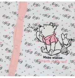 Disney Baby Winnie the Pooh & Piglet: Βρεφικό Βαμβακερό Φορμάκι "Make Wishes" με Καρδιές (DIS BP 51 05 A164)