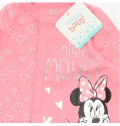 Disney Baby Minnie Mouse Βρεφικό βαμβακερό Φορμάκι (DIS BP 51 05 A098 Pink)