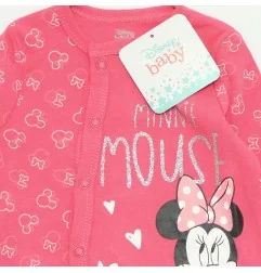Disney Baby Βρεφικό Βαμβακερό Φορμάκι Minnie Mouse με All-over Print & Πλάγιο Κούμπωμα (DIS BP 51 05 A098 Fux)
