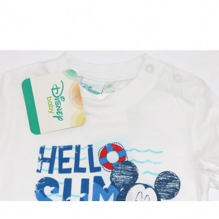 Disney Baby Βρεφικό Κοντομάνικο Μπλουζάκι Mickey Mouse "Hello Summer" – Λευκό (SE0182 White) Disney Baby Βρεφικό Κοντομάνικο Μπλουζάκι Mickey Mouse "Hello Summer" – Λευκό (SE0182 White)