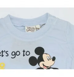 Disney Baby Mickey Mouse Κοντομάνικο Μπλουζάκι Για αγόρια -οργανικό βαμβάκι(UE0034 BLUE) - Κοντομάνικα μπλουζάκια