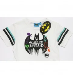Batman Παιδικό Κοντομάνικο Μπλουζάκι Για Αγόρια (EV1219 White)