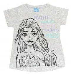Disney Frozen Κοντομάνικο Μπλουζάκι Για Κορίτσια (DIS FROZ 52 02 9453) Grey - Κοντομάνικα μπλουζάκια