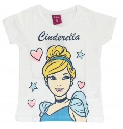 Disney Princess Cinderella Κοντομάνικο Μπλουζάκι Για Κορίτσια (DIS P 52 02 9533 white) - Κοντομάνικα μπλουζάκια