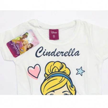 Disney Princess Cinderella Κοντομάνικο Μπλουζάκι Για Κορίτσια (DIS P 52 02 9533 white)