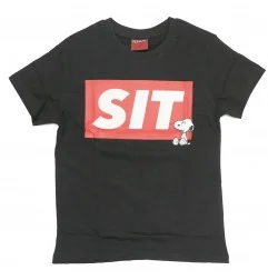 Snoopy Παιδικό κοντομάνικο μπλουζάκι για αγόρια (SN 52 02 506 Black) - Μπλουζάκια - T-shirt