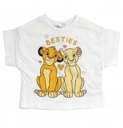 Disney Lion King Παιδικό Κοντομάνικο Μπλουζάκι για κορίτσια (EV1305 white) - Κοντομάνικα μπλουζάκια