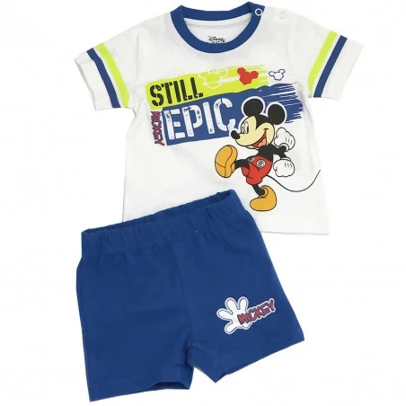 Disney Baby Mickey Mouse Βρεφικό Καλοκαιρινό Σετ για αγόρια (DIS BMB 51 12 9698 white) - Καλοκαιρινά Σετ