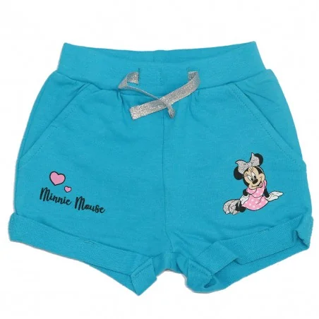 Disney Baby Βρεφικό Καλοκαιρινό Σετ Minnie Mouse – Ombre Μπλουζάκι με Βολάν & Τυρκουάζ Σορτσάκι (DIS MF 51 12 9614)