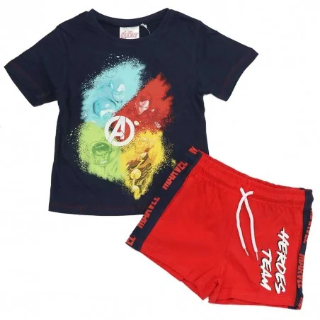 Marvel Avengers Παιδικό Καλοκαιρινό Σετ Για Αγόρια (EV1085 NAVY) - Καλοκαιρινά Σετ