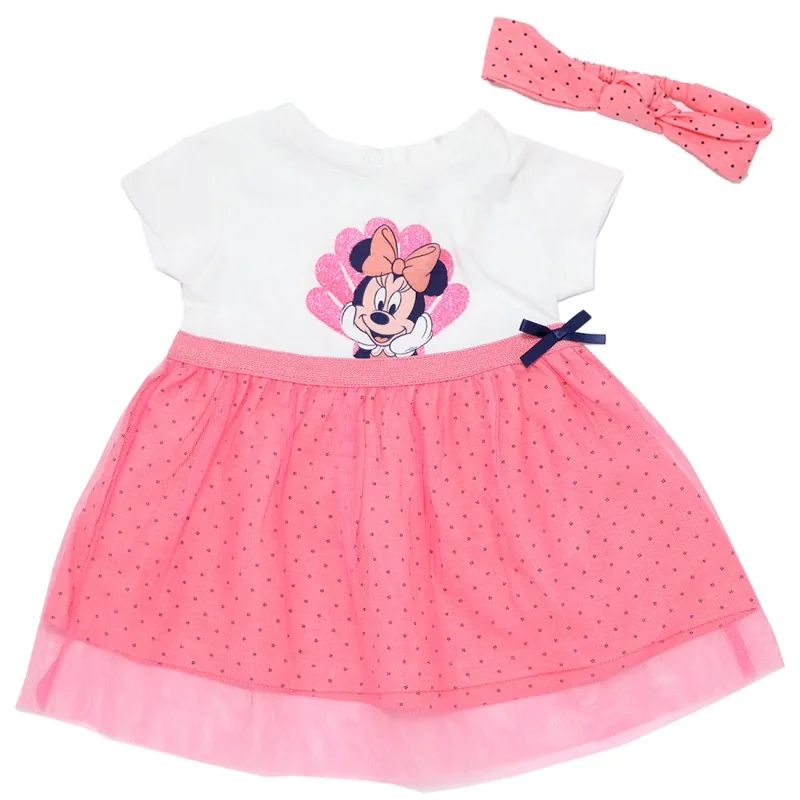 Disney Baby Βρεφικό Καλοκαιρινό Φόρεμα Minnie Mouse "Shell" – Λευκό/Ροζ με Τούλινη Φούστα & Ασορτί Κορδέλα (DIS MF 51 23 B490) Disney Baby Βρεφικό Καλοκαιρινό Φόρεμα Minnie Mouse "Shell" – Λευκό/Ροζ με Τούλινη Φούστα & Ασορτί Κορδέλα (DIS MF 51 23 B490)