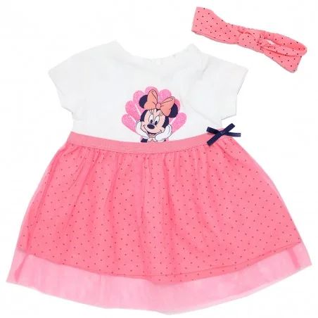 Disney Baby Minnie Mouse βρεφικό Καλοκαιρινό φορεματάκι με τούλι και κορδέλα (DIS MF 51 23 B490) - Φορέματα & Φούστες