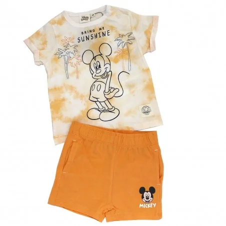 Disney Baby Βρεφικό Καλοκαιρινό Σετ Mickey Mouse "Bring Me Sunshine" Πορτοκαλί / Tie-Dye (EV0005.BIO) - Καλοκαιρινά Σετ