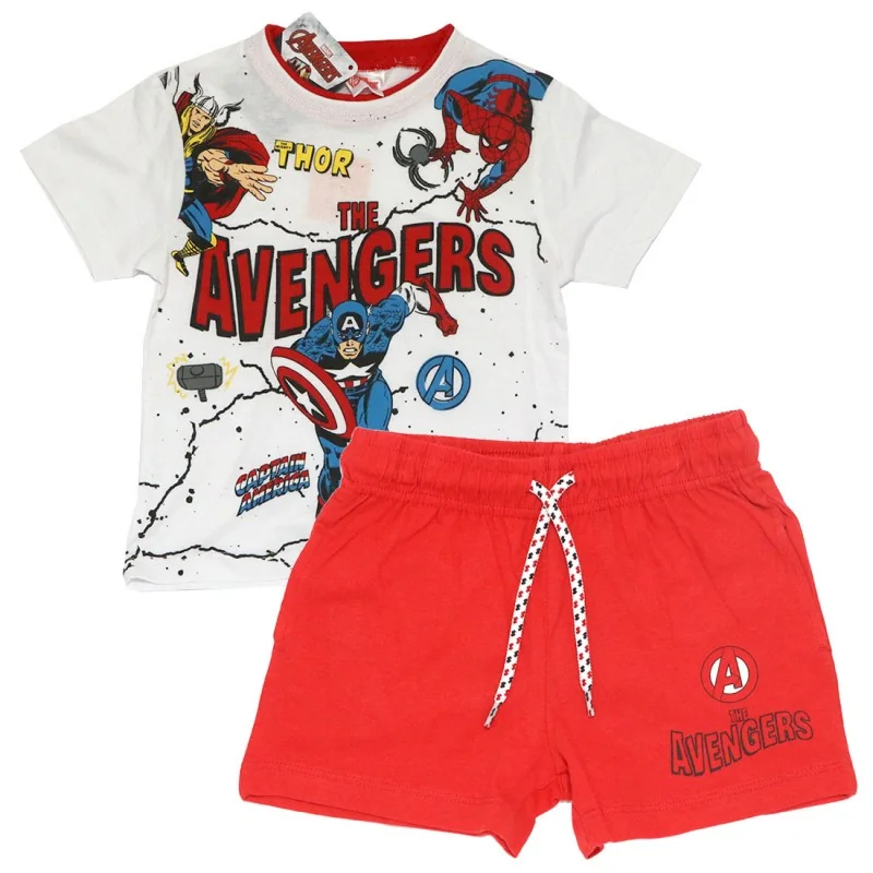 Marvel Avengers Παιδικό Καλοκαιρινό Σετ Για Αγόρια (WE1195 white) Marvel Avengers Παιδικό Καλοκαιρινό Σετ Για Αγόρια (WE1195 white)