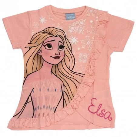 Disney Frozen Παιδικό Κοντομάνικο Μπλουζάκι Για Κορίτσια (DIS FROZ 52 02 9524 pink) - Κοντομάνικα μπλουζάκια