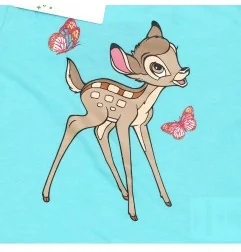 Disney Baby Βρεφικό Κοντομάνικο Μπλουζάκι Bambi – Τυρκουάζ με Glitter Πεταλούδες (108765) - Κοντομάνικα μπλουζάκια