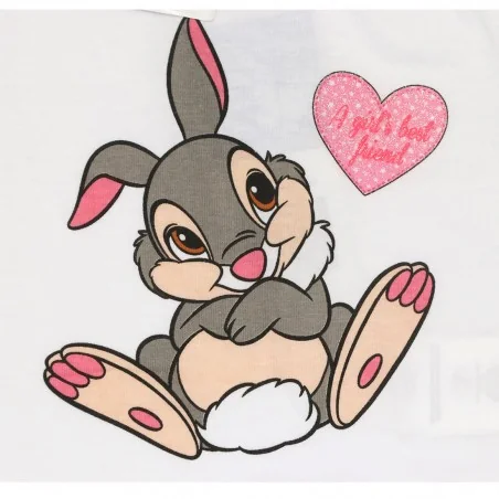 Disney Baby Βρεφικό Κοντομάνικο Μπλουζάκι Thumper "A Girl's Best Friend" (108765B)