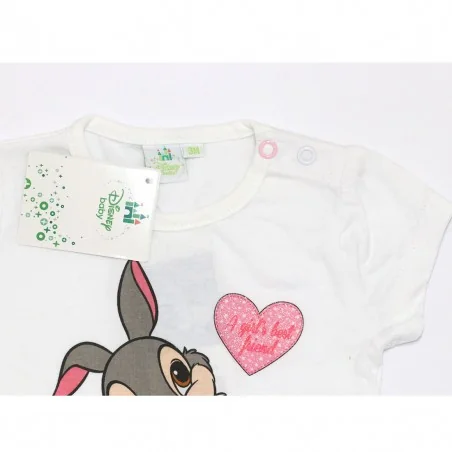 Disney Baby Βρεφικό Κοντομάνικο Μπλουζάκι Thumper "A Girl's Best Friend" (108765B)