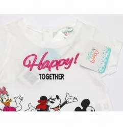 Disney Baby Minnie Mouse βρεφικό Κοντομάνικο μπλουζάκι για κορίτσια (EV0094 white) - Κοντομάνικα μπλουζάκια