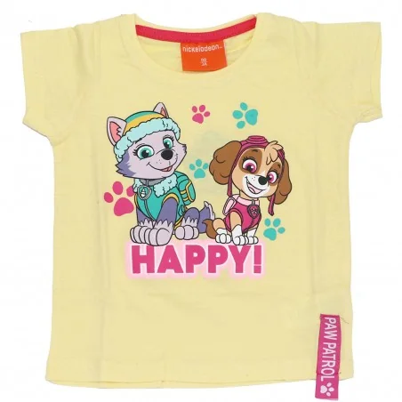 Paw Patrol Κοντομάνικο Μπλουζάκι Για Κορίτσια (PAW 52 02 1806KOM yellow)