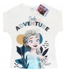 Disney Frozen Παιδικό Κοντομάνικο Μπλουζάκι Για Κορίτσια (WE1106 white) - Κοντομάνικα μπλουζάκια