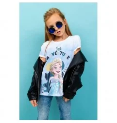 Disney Frozen Παιδικό Κοντομάνικο Μπλουζάκι Για Κορίτσια (WE1106)