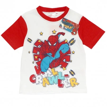 Marvel Spiderman παιδική Καλοκαιρινή πιτζάμα για αγόρια (EV2008 red)