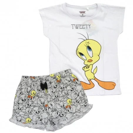 Looney Tunes Παιδική Καλοκαιρινή Πιτζάμα Για κορίτσια (WB 52 04 687 white) - Πιτζάμες Καλοκαιρινές