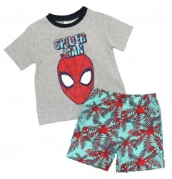 Marvel Spiderman παιδική Καλοκαιρινή πιτζάμα για αγόρια (EV2018 grey) - Πιτζάμες Καλοκαιρινές