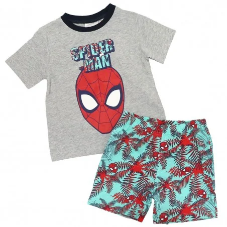 Marvel Spiderman παιδική Καλοκαιρινή πιτζάμα για αγόρια (EV2018 grey) - Πιτζάμες Καλοκαιρινές