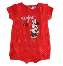 Disney Baby Minnie Mouse Βρεφικό Καλοκαιρινό φορμάκι για κορίτσια (UE0056 RED) - Καλοκαιρινά φορμάκια