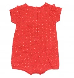 Disney Baby Βρεφικό Καλοκαιρινό Φορμάκι Minnie Mouse "Perfect As I Am" – Κόκκινο Πουά με Βολάν (UE0056 RED)