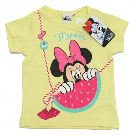 Disney Minnie Mouse Παιδικό Κοντομάνικο Μπλουζάκι για κορίτσια (WE1100 Yellow) - Κοντομάνικα μπλουζάκια