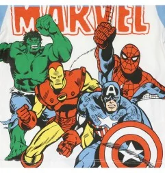 Marvel Avengers Παιδική Καλοκαιρινή Πιτζάμα Για Αγόρια (WE2097 White)