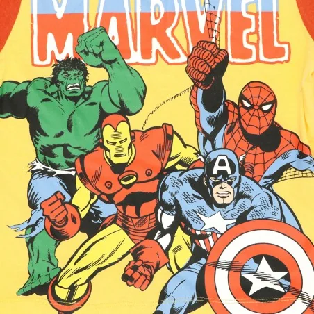 Marvel Avengers Παιδική Καλοκαιρινή Πιτζάμα Για Αγόρια (WE2097 Yellow)
