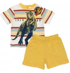 Jurassic World Παιδική Καλοκαιρινή πιτζάμα Για Αγόρια (WE2027 Yellow) - Πιτζάμες Καλοκαιρινές