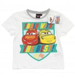 Disney Cars Παιδικό Κοντομάνικο μπλουζάκι για αγόρια (WE1067 White) - Κοντομάνικα μπλουζάκια