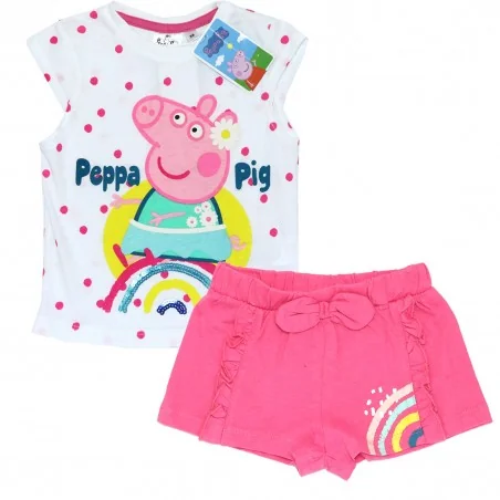 Peppa Pig Παιδικό Καλοκαιρινό Σετ Για Κορίτσια (WE1143 White) - Καλοκαιρινά Σετ