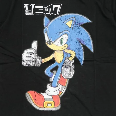 Sonic Ανδρικό Κοντομάνικο Μπλουζάκι (SONIC 53 02 062 black)