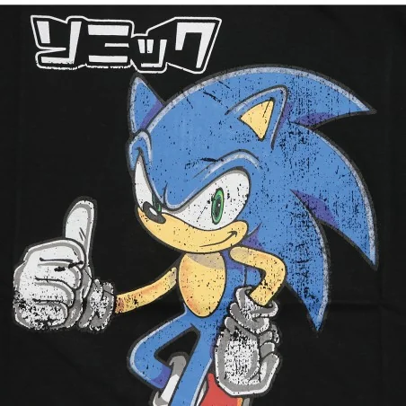 Sonic Ανδρικό Κοντομάνικο Μπλουζάκι (SONIC 53 02 062 black)
