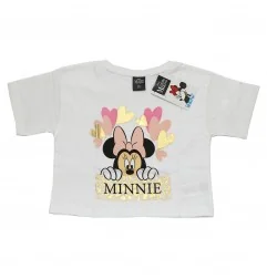 Disney Minnie Mouse Παιδικό Κοντομάνικο κοντό Μπλουζάκι για κορίτσια (DIS MF 52 02 A597 white) - Κοντομάνικα μπλουζάκια