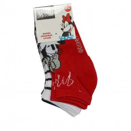 Disney Minnie Mouse παιδικές κοντές κάλτσες σετ 3 ζευγάρια (DIS MF 52 34 C155 3-PACK)