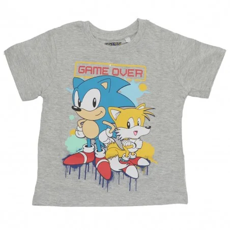 Sonic Παιδική Καλοκαιρινή Πιτζάμα για αγόρια (SONIC 52 04 011 Grey)